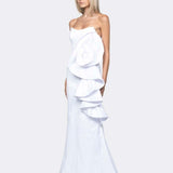 MAGNOLIA STRAPLESS ROSETTE GOWN SAMPLE B64D24L