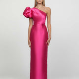 MARCHESA ONE SHOULDER GOWN B65D18L