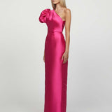 MARCHESA ONE SHOULDER GOWN B65D18L