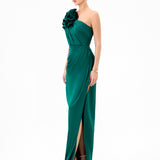 VACATION ASYMMETRIC GOWN B65D26L - Emerald