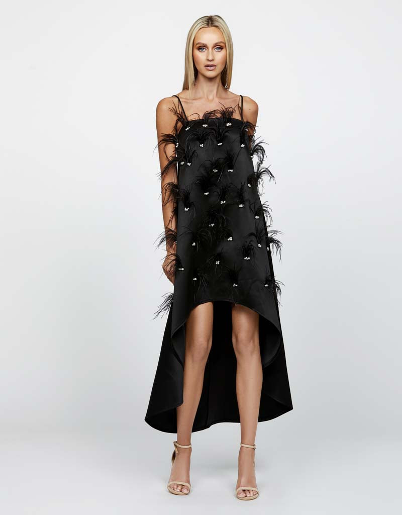SAMPLE TIFFANY EMBELLISHED HI LOW GOWN SAMPLE B65D29HL