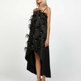 SAMPLE TIFFANY EMBELLISHED HI LOW GOWN SAMPLE B65D29HL