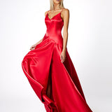 NIA V NECK A LINE GOWN B66D09L