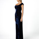 DELPHINE ASYMMETRIC DRAPED GOWN B66D16L