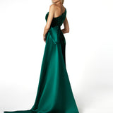 KALISTA ONE SHOULDER GOWN WITH BACK BOW TRAIN B84D0344