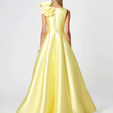 MIRELLA V NECK RUFFLE GOWN B81D51L