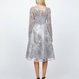 AKARA LONG SLEEVE A LINE MIDI B67D01S