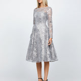AKARA LONG SLEEVE A LINE MIDI B67D01S