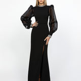 WINNIE SHEER SLEEVE GOWN B67D12L