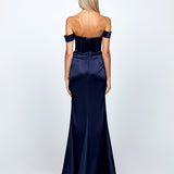 GESS OFF SHOULDER FISHTAIL GOWN B67D30L