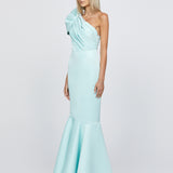 SAMPLE JUDDY ONE SHOULDER RUCHED GOWN SAMPLE B67D31L