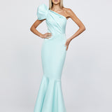 SAMPLE JUDDY ONE SHOULDER RUCHED GOWN SAMPLE B67D31L
