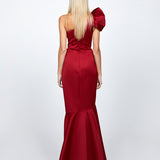 JUDDY ONE SHOULDER RUCHED GOWN B67D31L