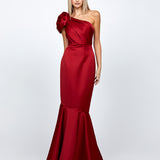 JUDDY ONE SHOULDER RUCHED GOWN B67D31L