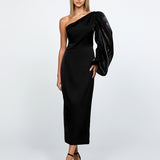 NYSSA ONE SLEEVE MIDI B67D41S