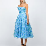 CARLENE STRAPLESS ORGANZA MIDI B68D04S