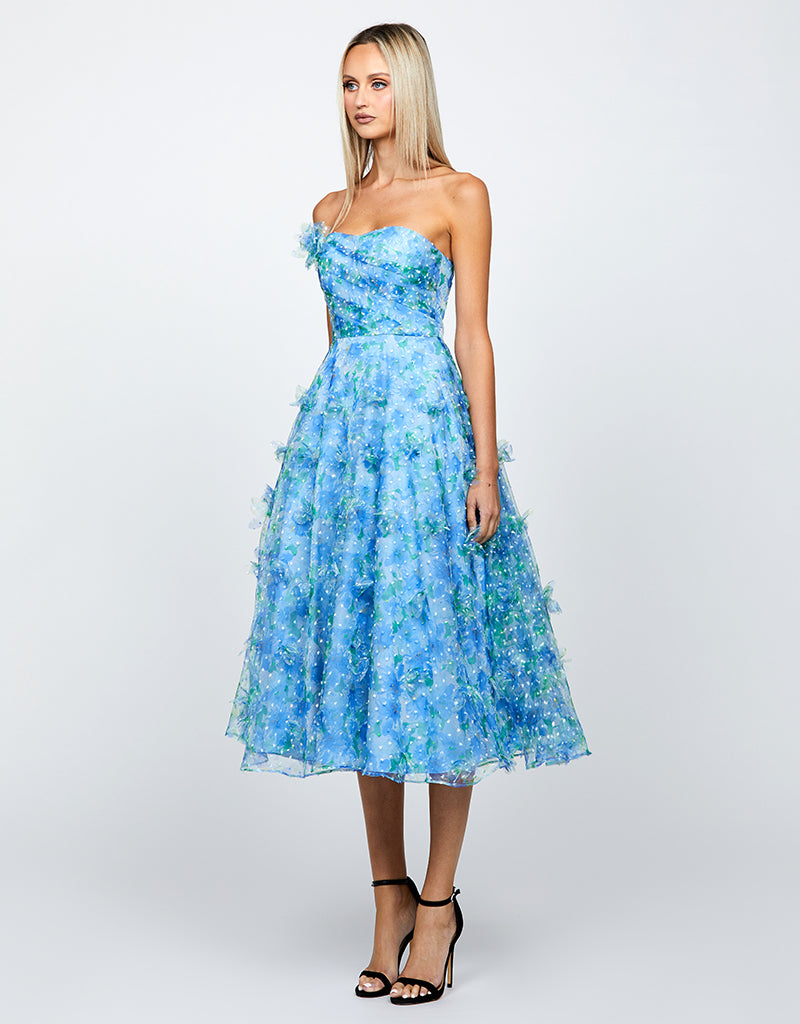 CARLENE STRAPLESS ORGANZA MIDI B68D04S