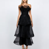 KASCADE TIERED RUFFLE MIDAXI B68D07L
