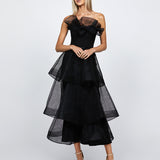KASCADE TIERED RUFFLE MIDAXI B68D07L