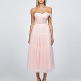 MARIANNE TIERED TULLE MIDI B68D27S
