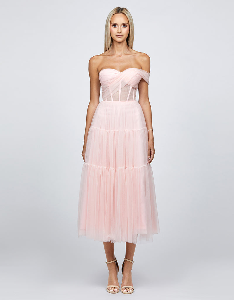 MARIANNE TIERED TULLE MIDI B68D27S