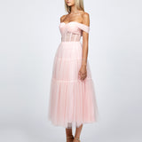 MARIANNE TIERED TULLE MIDI B68D27S
