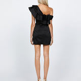 SAMPLE MARCIELA ONE SHOULDER RUFFLE MINI SAMPLE B68D59S