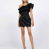 SAMPLE MARCIELA ONE SHOULDER RUFFLE MINI SAMPLE B68D59S