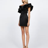 SAMPLE MARCIELA ONE SHOULDER RUFFLE MINI SAMPLE B68D59S
