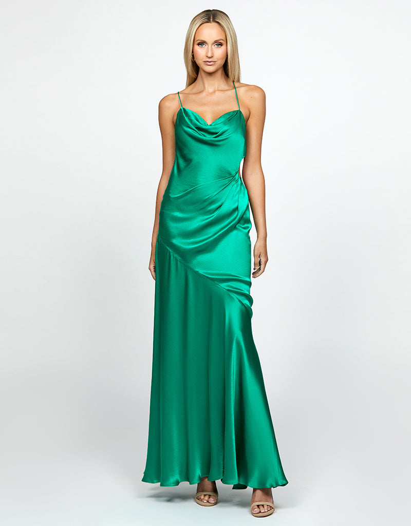 SAMPLE JACLYNN STRAPPY BACK CUT OUT GOWN B69D16L
