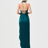 AALIYAH HIGH NECK COWL GOWN B69D17L