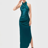 AALIYAH HIGH NECK COWL GOWN B69D17L