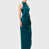 AALIYAH HIGH NECK COWL GOWN B69D17L