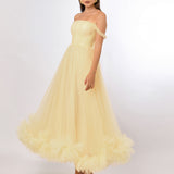SAMPLE ACAZIA A LINE TULLE MIDAXI SAMPLE B70D25L