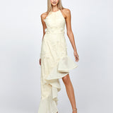 BRIELLA CASCADING FRILL HI LO GOWN B71D08HL