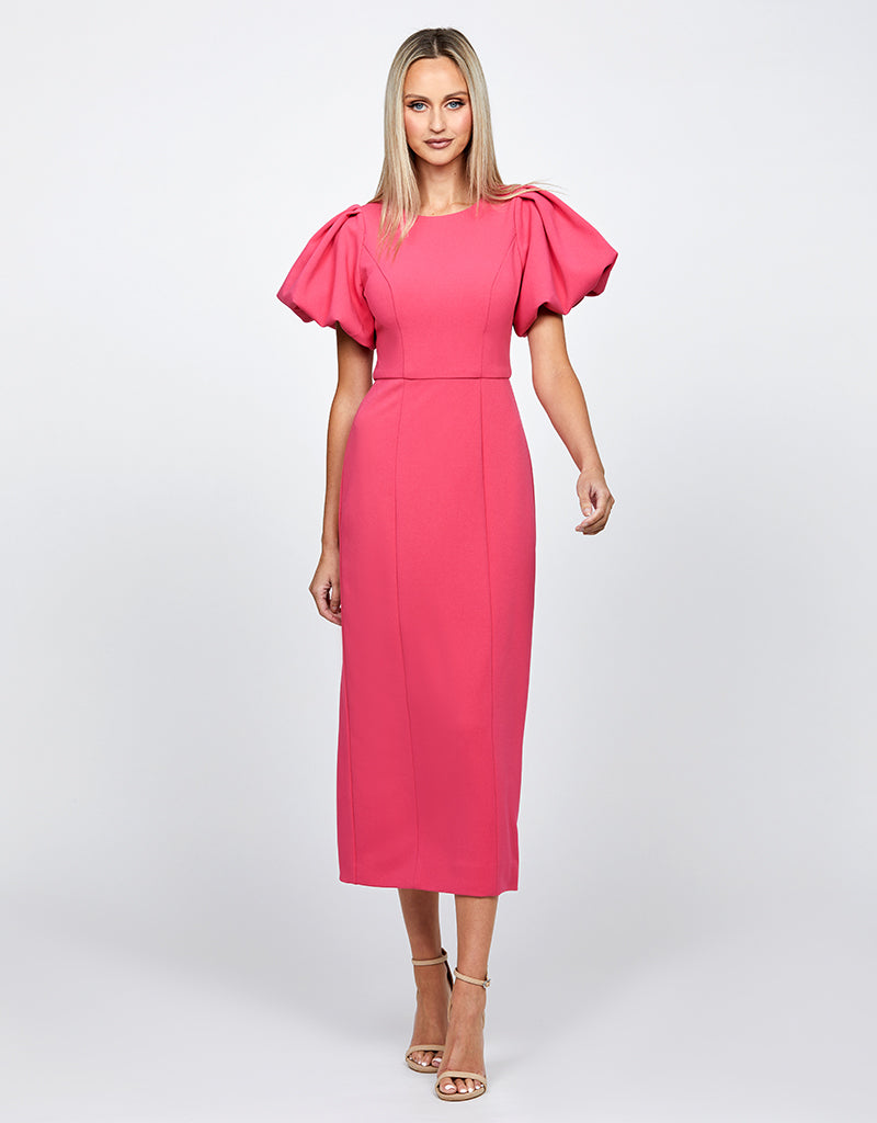 EVELYN PUFF SLEEVE MIDI B71D10S