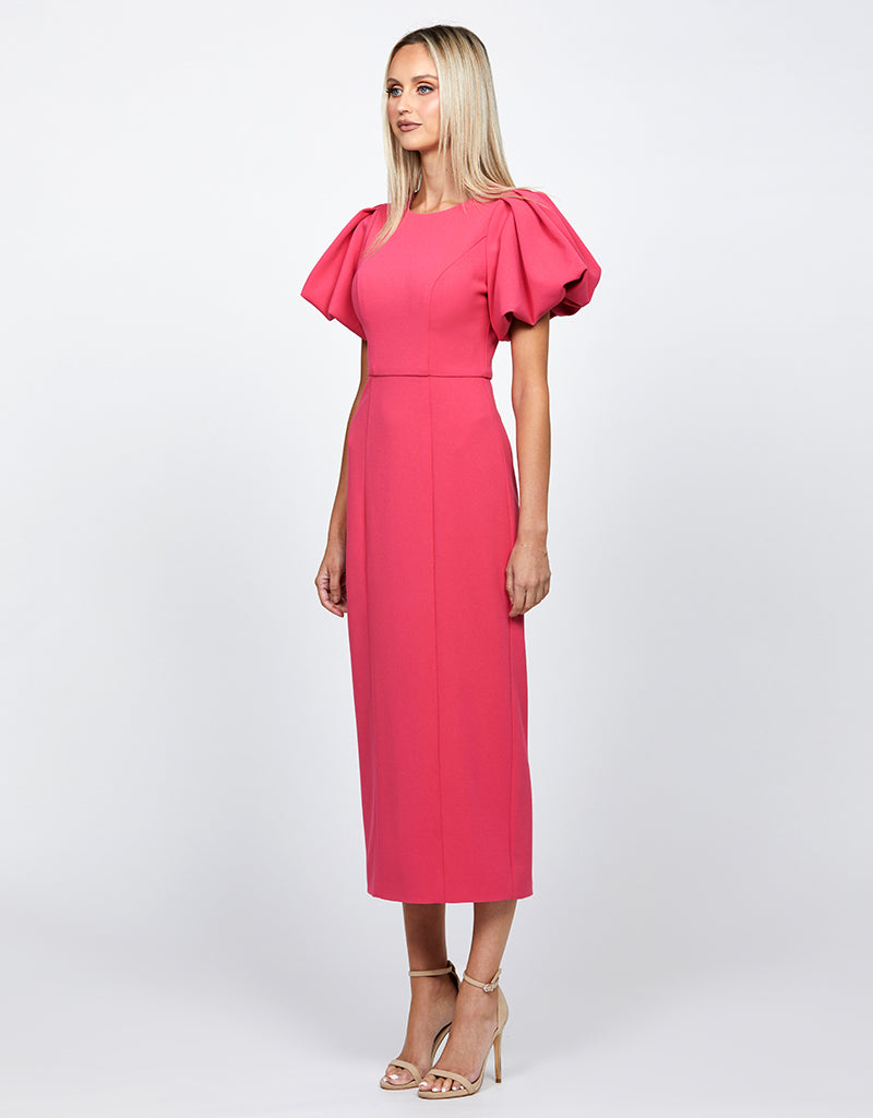 EVELYN PUFF SLEEVE MIDI B71D10S