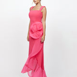 ALEXIS RUFFLE FISHTAIL HI LO GOWN B71D12HL