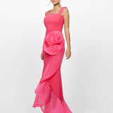 ALEXIS RUFFLE FISHTAIL HI LO GOWN B71D12HL