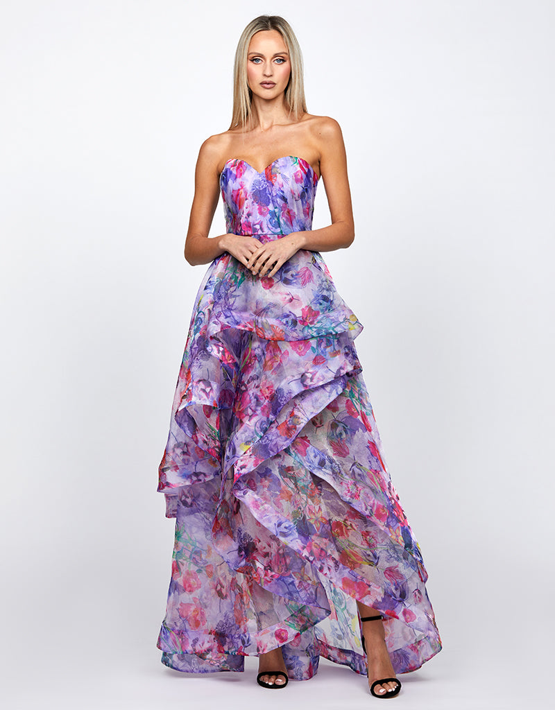 ADELAIDE STRAPLESS HI LO GOWN B71D16HL