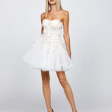 VANESSA APPLIQUED CORSET MINI B71D25S