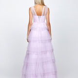 DOROTHY TIERED GLITTER BALL GOWN B72D19L