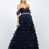 FRANCHESA OFF SHOULDER BALL GOWN B72D20L