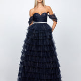 FRANCHESA OFF SHOULDER BALL GOWN B72D20L