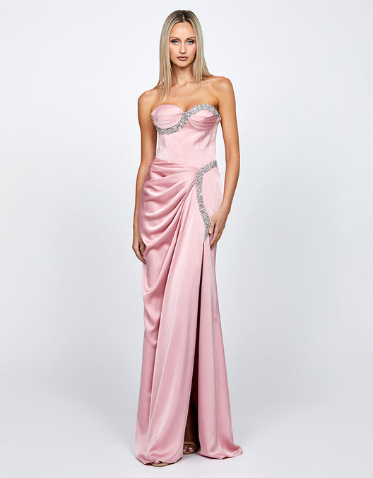 Tallulah One Shoulder Gown by Bariano - Pink