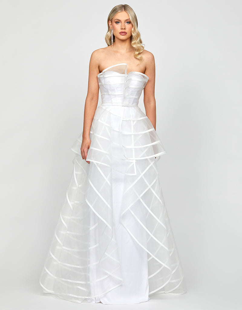 ARABELLA STRIPED BALL GOWN B73D25L