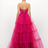 AMAYA SWEETHEART TIERED BALL GOWN B73D10LNG