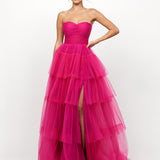 AMAYA SWEETHEART TIERED BALL GOWN B73D10LNG