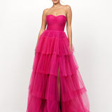 AMAYA SWEETHEART TIERED BALL GOWN B73D10LNG