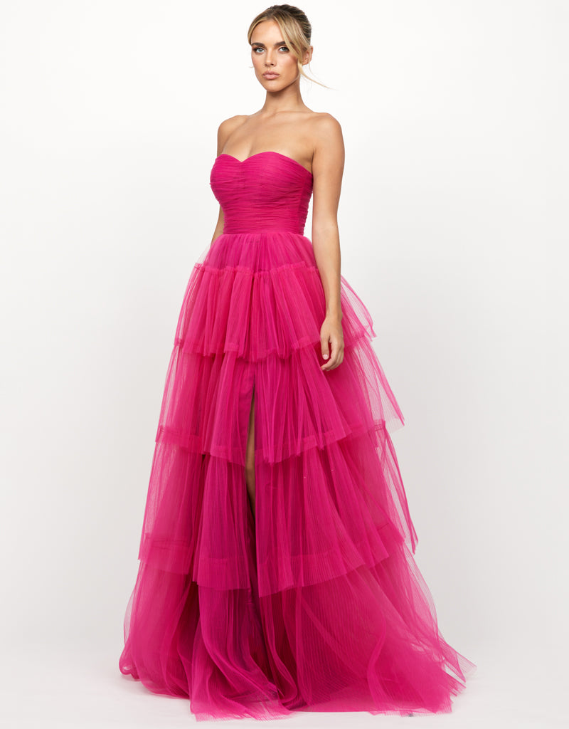 AMAYA SWEETHEART TIERED BALL GOWN B73D10LNG